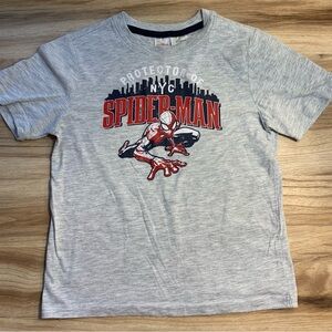 Marvel Spider-Man Boys T-Shirt Small 7 Gray Protector of NYC Hero Graphic Tee